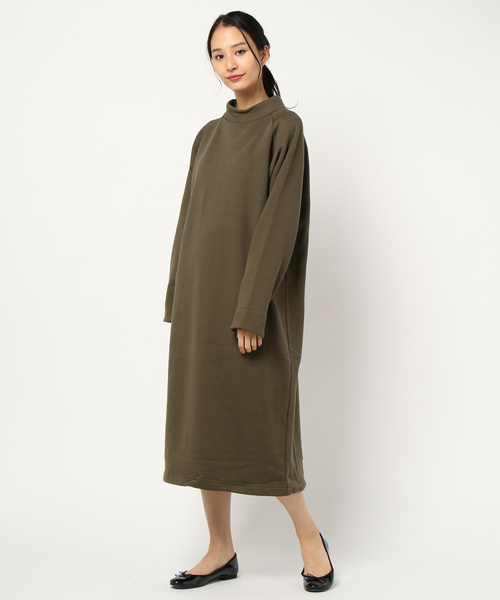 セール ワンピース American モックネックラグラン裏起毛ワンピース ワンピース ワンピース American Holic アメリカンホリック のファッション