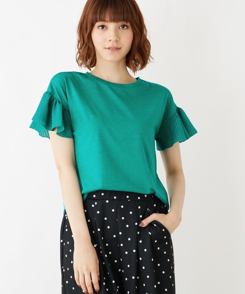 DRESKIP(ドレスキップ)の「袖フリルプルオーバー(Tシャツ