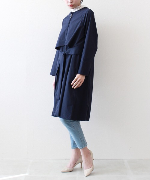 セール ストレッチクロスワンピースコート ダウンジャケット コート Jines ジネス のファッション 年正規商品 第一ネット 特別セーフ 特別セール品