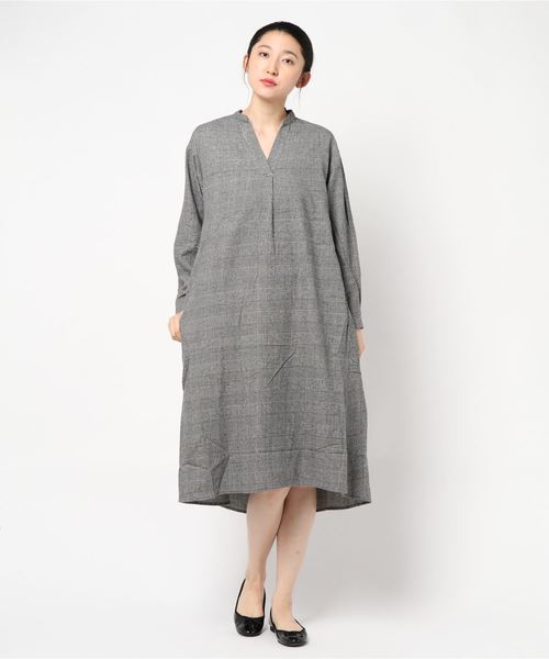 セール ワンピース 綿ビエラスタンドカラーロングフレアワンピース ワンピース American American ワンピース Holic アメリカンホリック のファッション