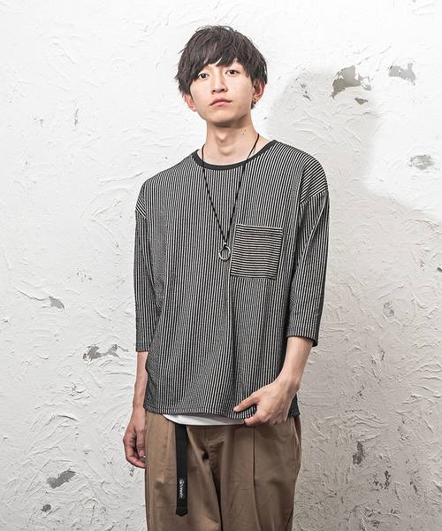 トップス Minority マイノリティ のtシャツ カットソー 8分袖シアサッカーアンサンブル を購入できます Minority8分袖シアサッカーアンサンブル Tシャツ カットソー Minority マイノリティ のファッション 21春の新作