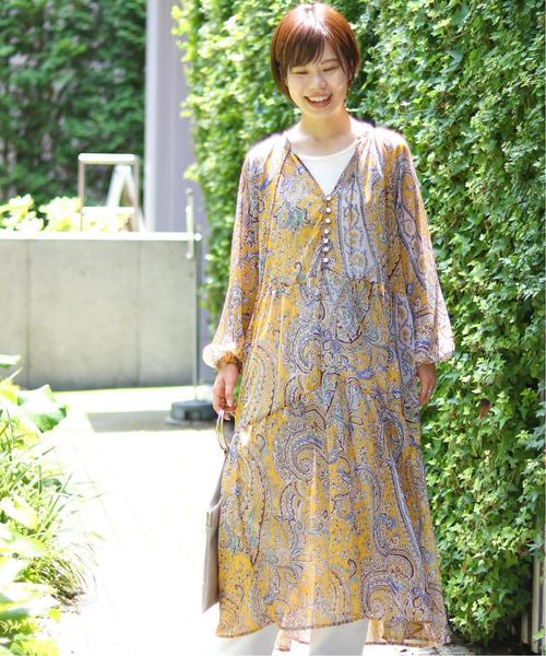 Joint ワンピース ワンピースヨウリュウシフォンペイズリーワンピース ワンピース Joint Works ジョイントワークス のファッション