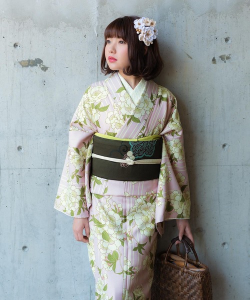 洗える着物 セット 袷着物 京袋帯の2点セット 着物 全11柄 着物 セット Kimonomachi キモノマチ のファッション