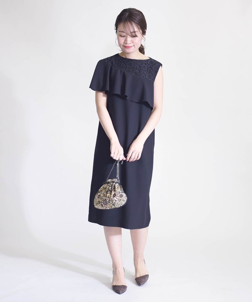 Little ワンピース Little Black アシンメトリーレースワンピース ワンピース Ships Little ワンピース Black シップスリトルブラック のファッション