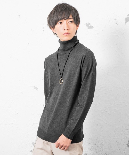 セーター セーター ハイゲージあったかニット トップス ニット セーター 19秋冬新作 ロンtハイネック ニット セーター Minority マイノリティ のファッション