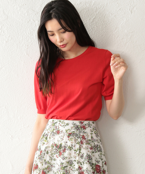 セール ハイツイストコットン ニット ニット セーター Amaca アマカ のファッション