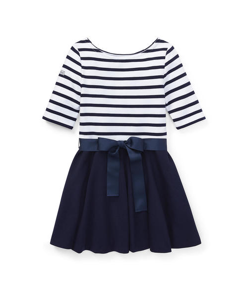 ツートーン ポンチ ドレス ワンピース Polo Lauren Ralph ポンチ Lauren ワンピース Childrenswear ポロ ラルフローレンチャイルドウェア のファッション 激安アウトレット高評価 セール