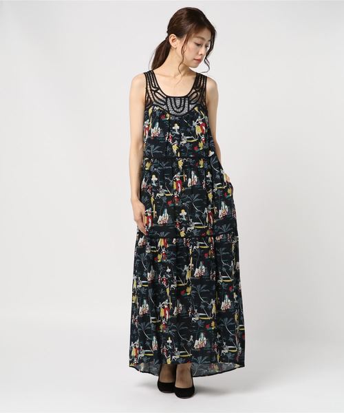 セール The Corner The ザ コーナー In トロピカルプリントノースリーブワンピース ワンピース Tite In Corner The Store ティテ インザ ストア のファッション