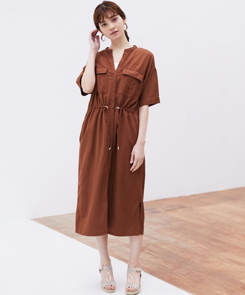 セール ワンピース レーヨン麻ワンピース ワンピース Yecca Yecca Vecca イェッカヴェッカ のファッション