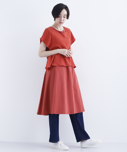 ワンピース Merlotバッグリボンレイヤードワンピース1691 ワンピース Merlot Ikyu メルローイキュウ のファッション