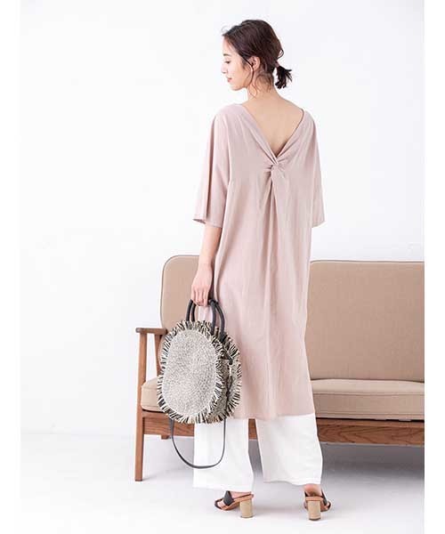 ワンピース ワンピースバックツイストリネンワンピース ワンピース Fifth フィフス のファッション