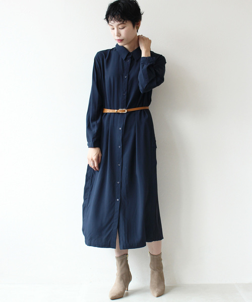 Sugar Rose シュガーローズ プリーツ切替ロングシャツワンピース シャツワンピース Tite In The ワンピース Store ティテ In Tite インザ ストア のファッション