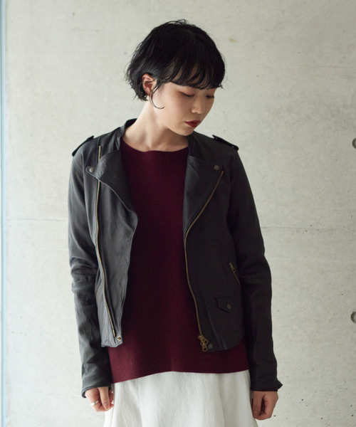 再入荷アイテム nitca】△○SHEEP LEATHER ライダースブルゾン ジャケット・アウター