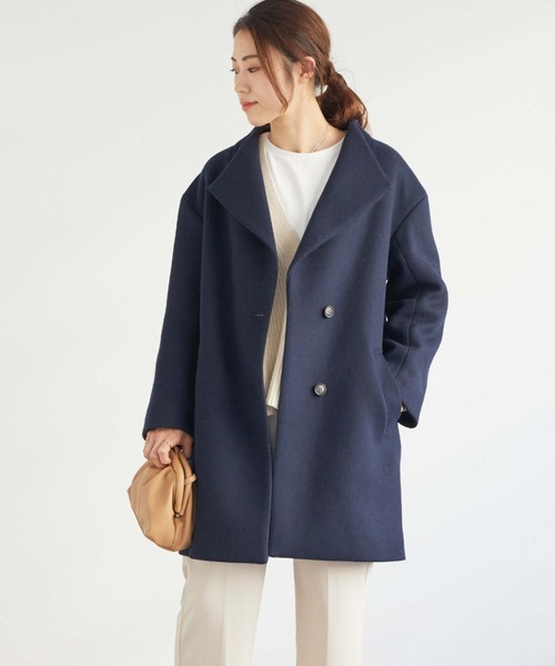 Doux チェスターコートarchives ドゥアルシーヴ のファッション ビッグカラーチェスターコート チェスターコート Doux