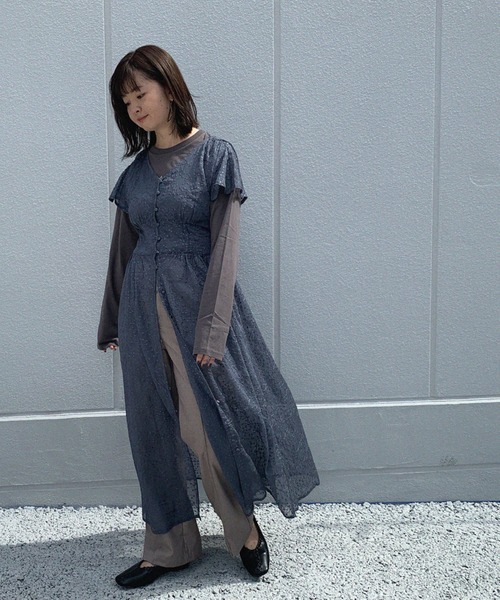 ワンピース Cheek チーク のワンピース オーバーレースシフォン前開きワンピース 4 521 744 017 を購入できます ワンピース オーバーレースシフォン前開きワンピース ワンピース Cheek チーク のファッション一番のの 在庫処分 の