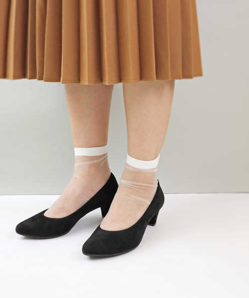 セール パンプス シューズ 撥水レザーポインテッドトゥパンプス パンプス Mode Kaori モードカオリ のファッション