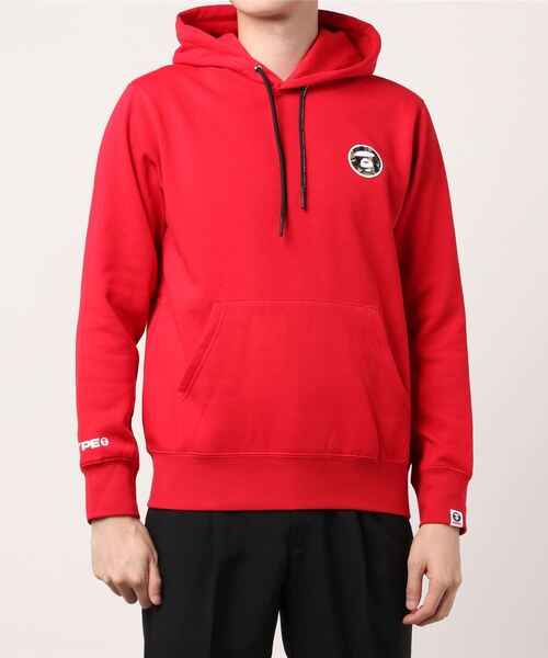 aape red hoodie