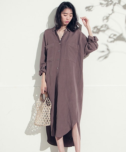 セール レーヨン リネンクロスバイオワンピース ワンピース ワンピース Droite Droite Lautreamont ドロワットロートレアモン のファッション宅配便配送の激安超安値の