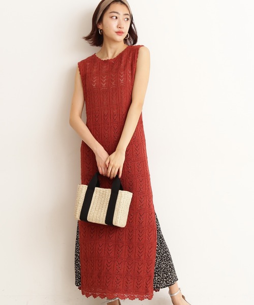 レース編みニットワンピース ワンピース N N N N Natural Beauty ワンピース Beauty Basic エヌエヌナチュラルビューティーベーシック のファッション