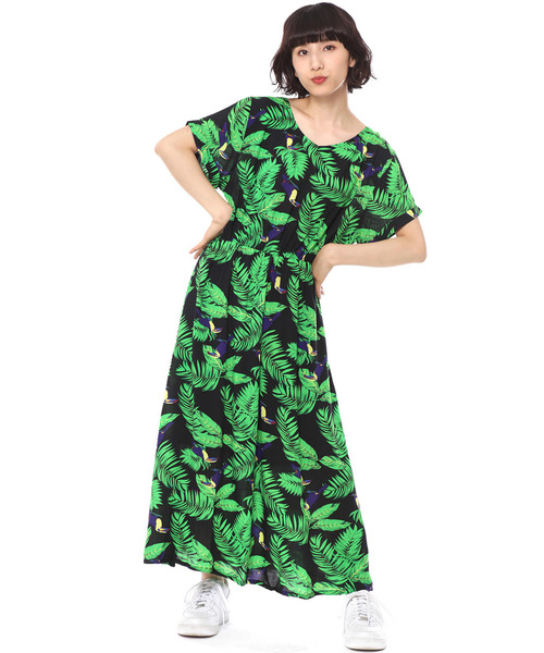 セール ワンピース ワンピース 総柄デザイン半袖ワンピース ワンピース Spinns スピンズ のファッション