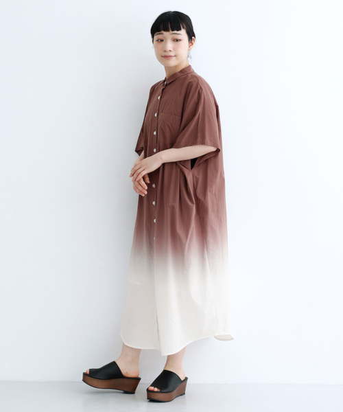 Merlot ワンピースグラデーションシャツワンピース3159 シャツワンピース Merlot Ikyu メルローイキュウ のファッション