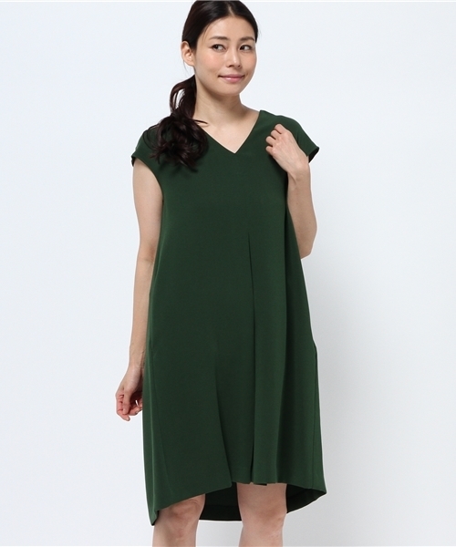 セール センターボックスプリーツvネックフレンチスリーブワンピース ワンピース Tite In The The ワンピース Store ティテ In インザ ストア のファッション