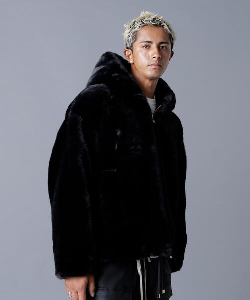 DANKE SCHON(ダンケシェーン)の「DankeSchon/ダンケシェーン/ECO FUR HOOD BLOUSON BLACK(その他アウター・メンズ・ブラック・L/M)」の3枚目の写真