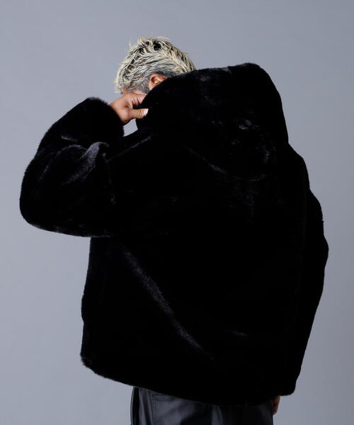 DANKE SCHON(ダンケシェーン)の「DankeSchon/ダンケシェーン/ECO FUR HOOD BLOUSON BLACK(その他アウター・メンズ・ブラック・L/M)」の4枚目の写真
