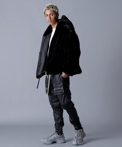 DANKE SCHON(ダンケシェーン)の「DankeSchon/ダンケシェーン/ECO FUR HOOD BLOUSON BLACK(その他アウター・メンズ・ブラック・L/M)」の5枚目の写真
