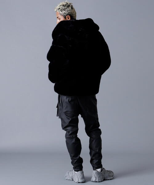 DANKE SCHON(ダンケシェーン)の「DankeSchon/ダンケシェーン/ECO FUR HOOD BLOUSON BLACK(その他アウター・メンズ・ブラック・L/M)」の6枚目の写真