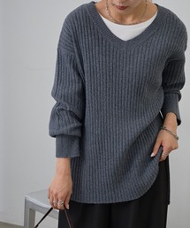 COLONY 2139（コロニートゥーワンスリーナイン）の「relaxリブVネックニット（ニット/セーター）」