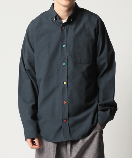 ARCADE(アーケード)の「ボタンダウン オックスフォードシャツ/選べるマルチ釦&ノーマル釦(シャツ/ブラウス・メンズ・ブラック系1/ネイビー系1/サックスブルー系1/サックスブルー系2/ホワイト系1/ホワイト系2/ブラック系2/ネイビー系2・M/L/LL)」の6枚目の写真