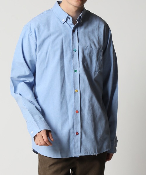 ARCADE(アーケード)の「ボタンダウン オックスフォードシャツ/選べるマルチ釦&ノーマル釦(シャツ/ブラウス・メンズ・ブラック系1/ネイビー系1/サックスブルー系1/サックスブルー系2/ホワイト系1/ホワイト系2/ブラック系2/ネイビー系2・M/L/LL)」の8枚目の写真