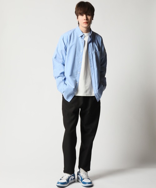 ARCADE(アーケード)の「ボタンダウン オックスフォードシャツ/選べるマルチ釦&ノーマル釦(シャツ/ブラウス・メンズ・ブラック系1/ネイビー系1/サックスブルー系1/サックスブルー系2/ホワイト系1/ホワイト系2/ブラック系2/ネイビー系2・M/L/LL)」の12枚目の写真