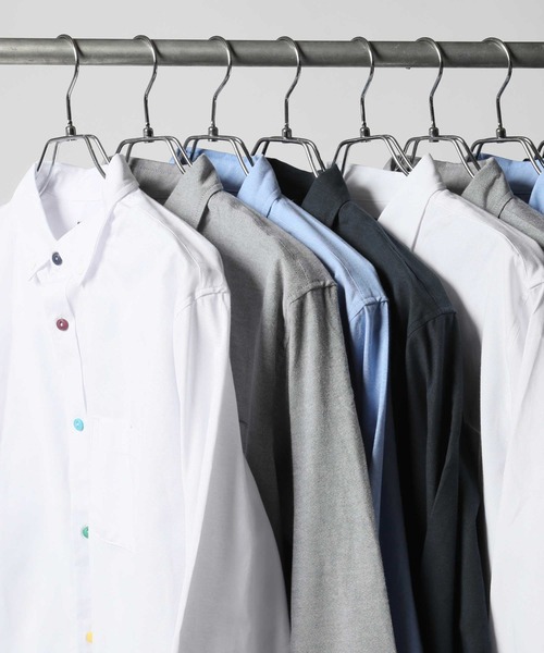 ARCADE(アーケード)の「ボタンダウン オックスフォードシャツ/選べるマルチ釦&ノーマル釦(シャツ/ブラウス・メンズ・ブラック系1/ネイビー系1/サックスブルー系1/サックスブルー系2/ホワイト系1/ホワイト系2/ブラック系2/ネイビー系2・M/L/LL)」の22枚目の写真