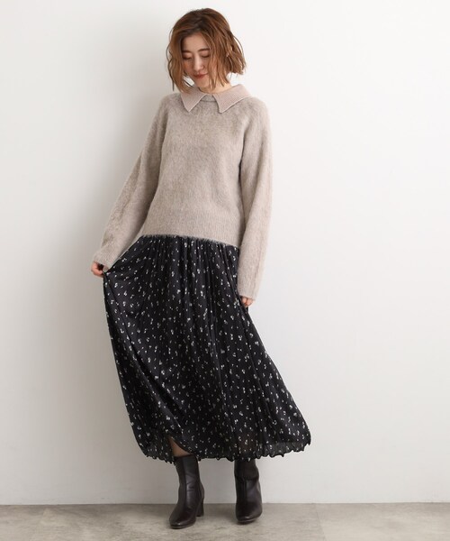 grove(グローブ)の「花柄アソートプリーツスカート(スカート・レディース・ベージュ系その他4/ブラック/ブラック系その他・02/03/05/04/01)」の11枚目の写真