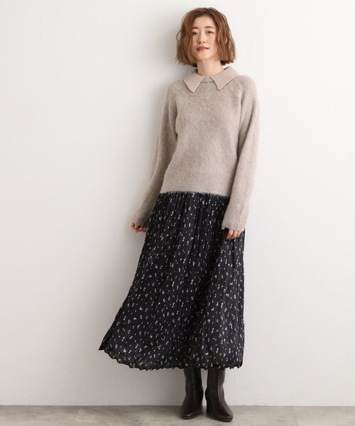 grove(グローブ)の「花柄アソートプリーツスカート(スカート・レディース・ベージュ系その他4/ブラック/ブラック系その他・02/03/05/04/01)」の12枚目の写真