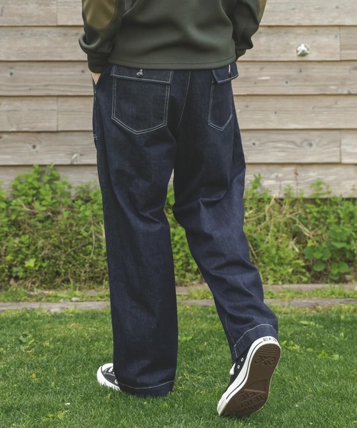 MR.OLIVE（ミスターオリーブ）の「【MR.OLIVE/ミスターオリーブ】RINSE WASH 12oz CRUNCH DEINIM /UTILITY PANTS（デニムパンツ・メンズ・ブラック/インディゴブルー・S/M）」の11枚目の写真