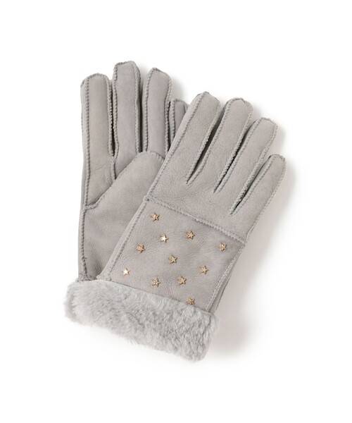 Ray BEAMS（レイビームス）の「【別注】Casselini / スタッズ グローブ（手袋・レディース・チャコールグレー/ブラウン系その他3/ライトグレー/ブラック・ONE SIZE）」の3枚目の写真
