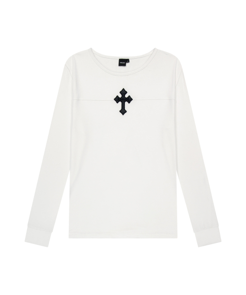 AAKAM(アーカム)の「AKM CROS2 Long Sleeve (White)(Tシャツ/カットソー・レディース・その他・1/2)」の1枚目の写真