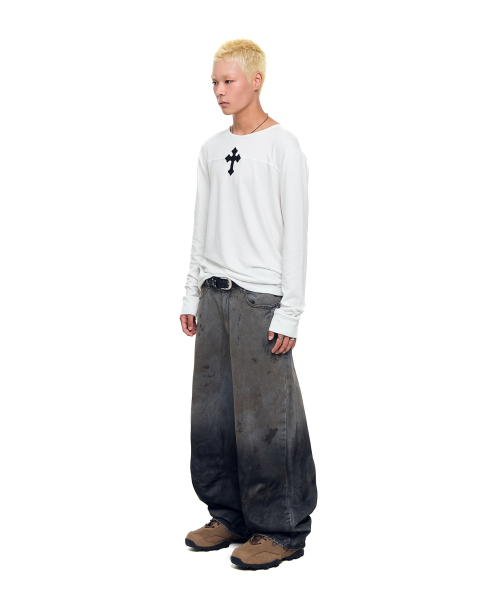 AAKAM(アーカム)の「AKM CROS2 Long Sleeve (White)(Tシャツ/カットソー・レディース・その他・1/2)」の4枚目の写真