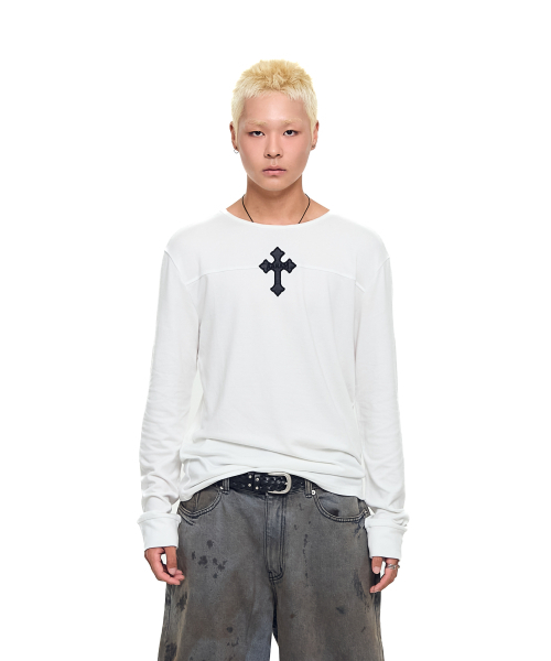 AAKAM(アーカム)の「AKM CROS2 Long Sleeve (White)(Tシャツ/カットソー・レディース・その他・1/2)」の6枚目の写真