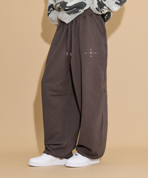 HOODHOOD（フッドフッド）の「スターアップリケ刺繍スウェットパンツチャコール（スウェットパンツ）」