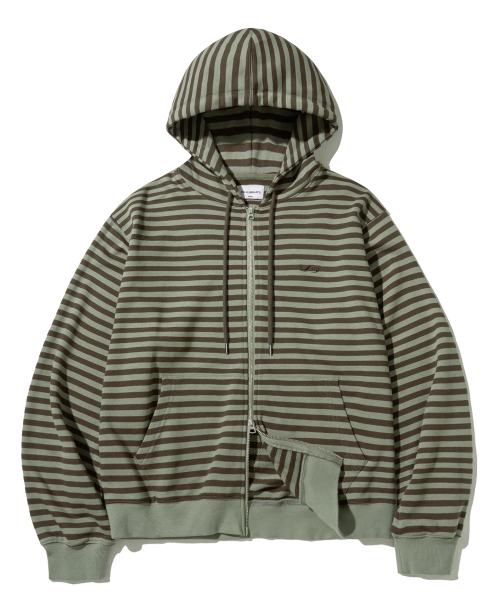 F.ILLUMINATE(フィルミネイト)の「シンボルストライプフードジップアップ-カーキ(パーカー・レディース・その他・SMALL/MEDIUM/LARGE)」の2枚目の写真