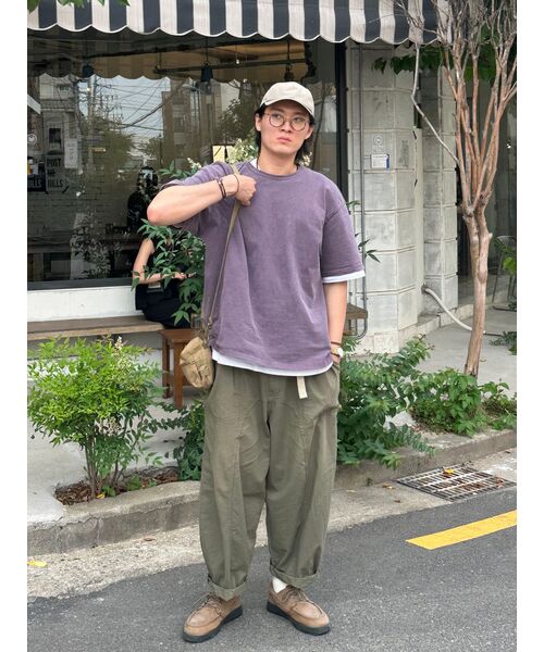 FRIZMWORKS(フリズムワークス)の「OG PIGMENT DYEING HALF TEE _ PURPLE(Tシャツ/カットソー・メンズ・その他・LARGE/X-LARGE/SMALL/MEDIUM)」の5枚目の写真