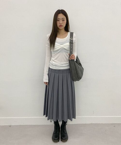 MILLO WOMEN（ミロウーマン）の「バックルプリーツスカート[ブラウン]（スカート・レディース・その他・SMALL/MEDIUM）」の8枚目の写真