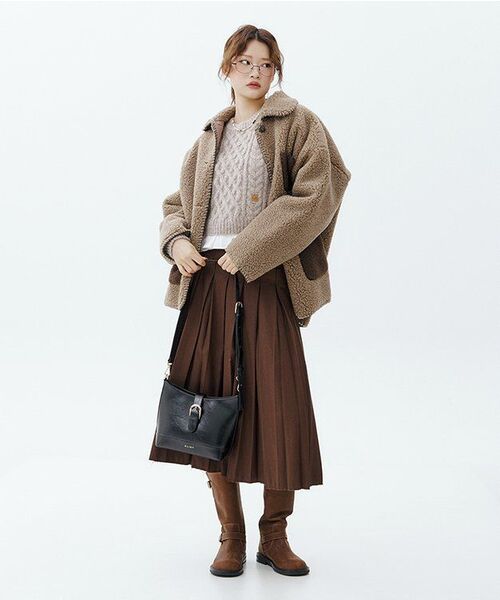 MILLO WOMEN（ミロウーマン）の「バックルプリーツスカート[ブラウン]（スカート・レディース・その他・SMALL/MEDIUM）」の18枚目の写真