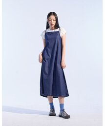 MOAA（モア）の「ピンサマー デニムワンピース (ブルー)（ワンピース）」