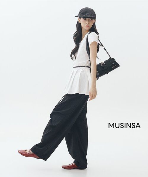 MUSINSA STANDARD WOMAN（ムシンサスタンダードウーマン）の「ウィメンズパラシュートパンツ[ブラック]（スウェットパンツ・レディース・その他・30/24/26/28/22）」の13枚目の写真