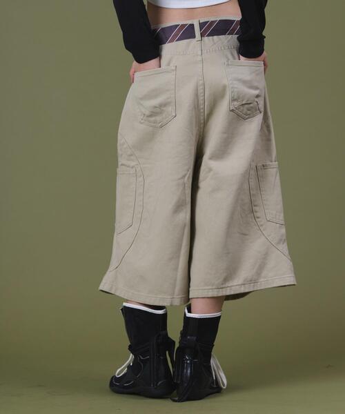 WEGO(ウィゴー)の「DISPARK/タイ付きデザインバレルデニム(デニムパンツ・レディース・ベージュ・SMALL/MEDIUM)」の4枚目の写真